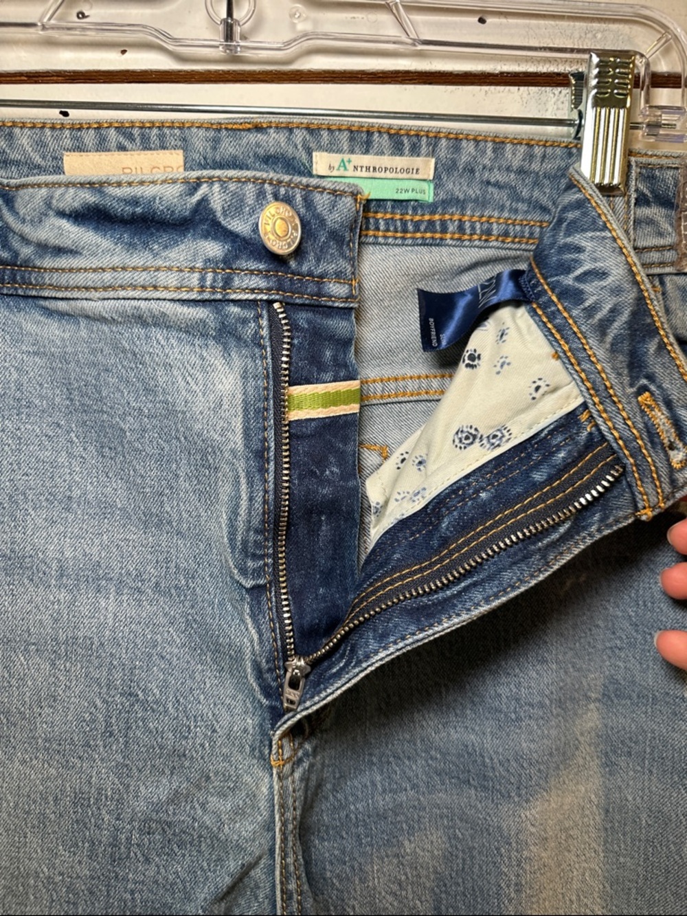 Anthropologie Pilcro The Slim Boyfriend Embroidered Patchwork Jeans - Picture 9 of 15